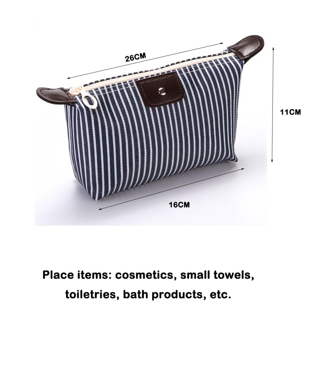 THTAJ 2 Pack Makeup Bag – Preppy Travel Cosmetic Pouch, Nylon Toiletry Bag, Light Pink Skincare Organizer & Tiny Makeup Bag Set