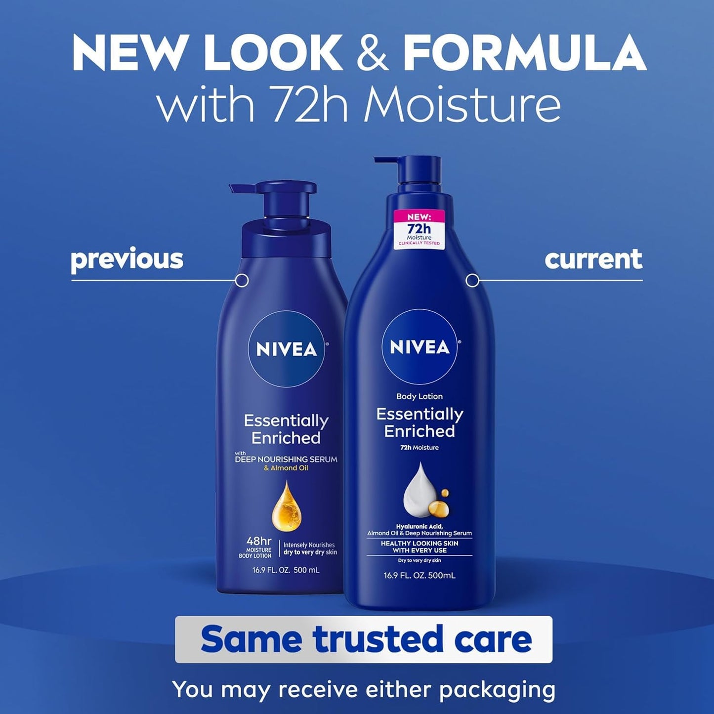 Nivea Lotion Essentially Enriched 16.9 Ounce Pump (Very Dry Skin) (500ml) (6 Pack)