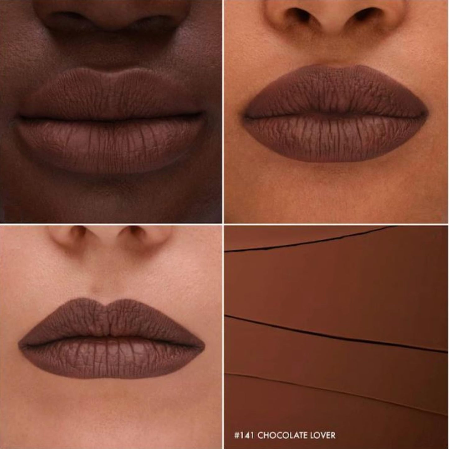 SEPHORA Favorites Cream Lip Stain Matte Liquid Lipstick - 141 Chocolate Lover (matte chocolate brown) - 0.16 fl oz / 5 mL