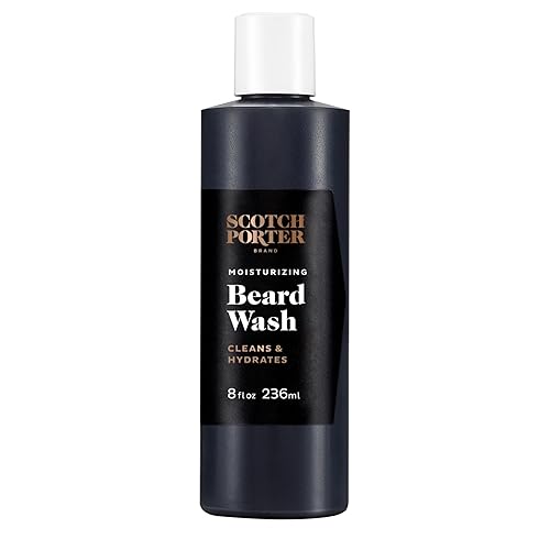 Scotch Porter Moisturizing Beard Wash - Cleanse, Refresh, Hydrate & Soften Coarse, Dry Facial Hair while Protecting Skin for a Fuller-Looking Beard