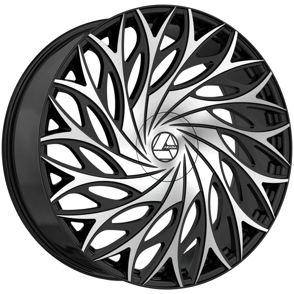 Azara AZA-525 20x8.5 5x112 5x114.3 +35 Cb 74.1 Gloss Black & Machined