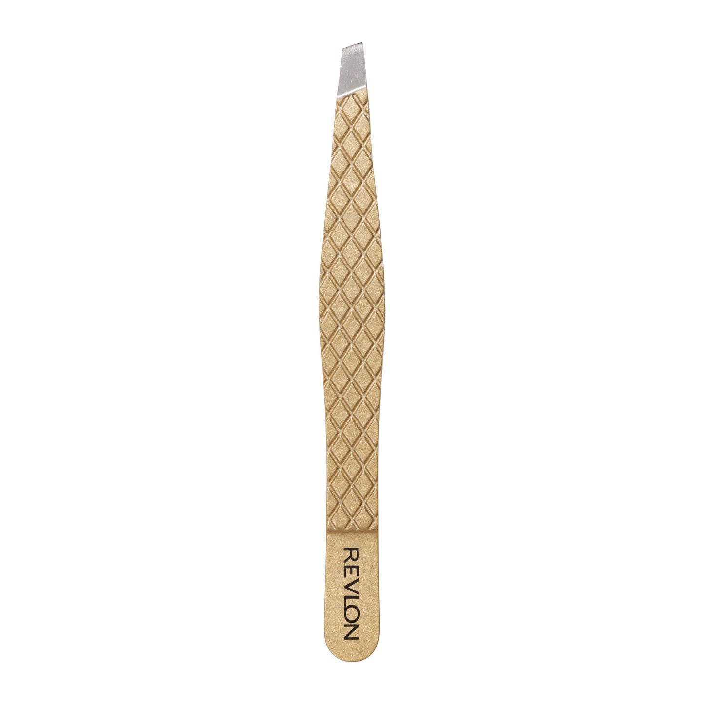 Revlon Gold Series Slanted Tip Tweezers, Ultra-Sharp for Precision Eyebrow Shaping and Facial Hair Removal, Stocking Stuffer for Women, 1 count