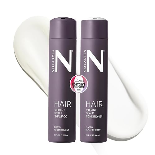 NULASTIN Shampoo + Conditioner Duo - Vibrant Scalp Shampoo (10 Fl Oz) & Vibrant Scalp Hair Conditioner (10 Fl Oz) for Fine Hair - Gift Set