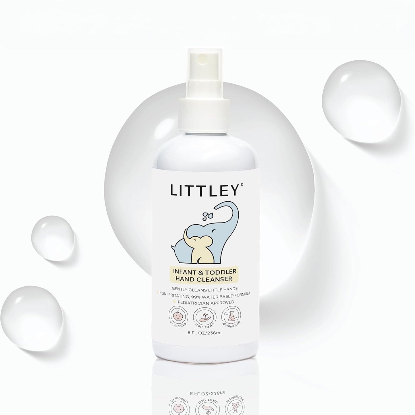 Littley Infant & Toddler Hand Cleanser | Alcohol-Free HOCl Spray for Delicate Skin | Fragrance-Free Formula | Gentle & Convenient Hand Mist | Portable Beauty and Personal Care LITTLEY Default Title