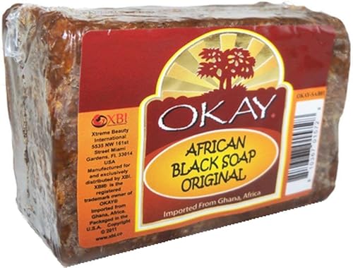 Okay African Black Soap, Original, 4 oz (Pack of 2)