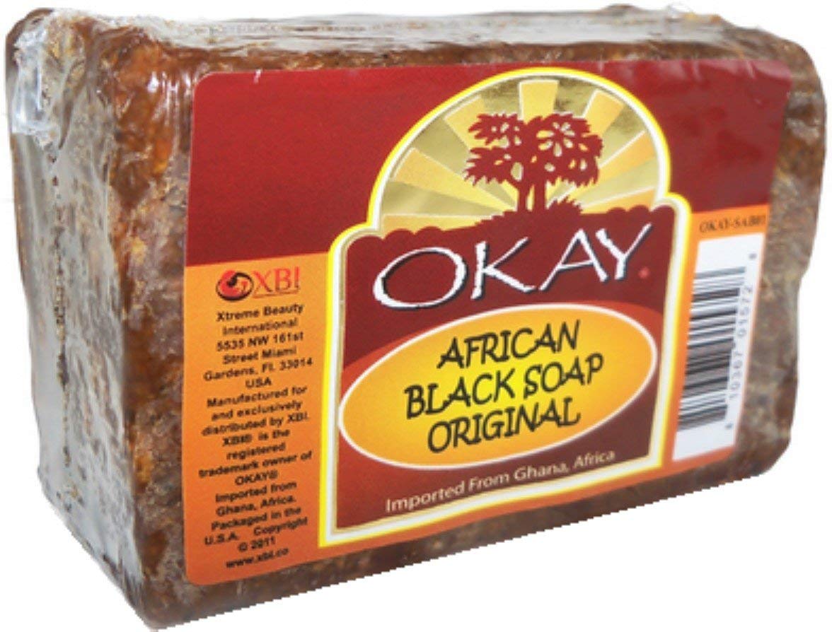Okay African Black Soap, Original, 4 oz (Pack of 2)