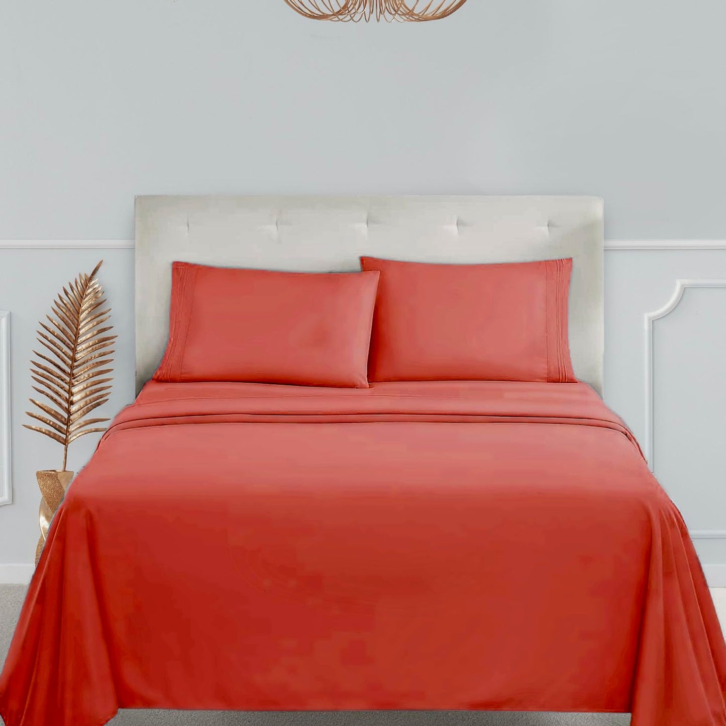 Clara Clark Bed Sheets, Premier 1800 Series 4 Piece Bed Sheet Set, Deep Pocket, Wrinkle, Fade, Stain Resistant, Luxury Soft Bedding Sheets &