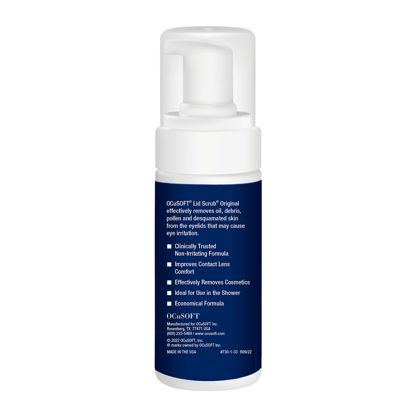 OCuSOFT Lid Scrub Original Foaming Eyelid Cleanser - Mild Instant Foaming Eyelid & Eyelash Cleanser - Daily Eyelid Wash to Remove Oil, Dust, Pollen Beauty and Personal Care OCuSOFT
