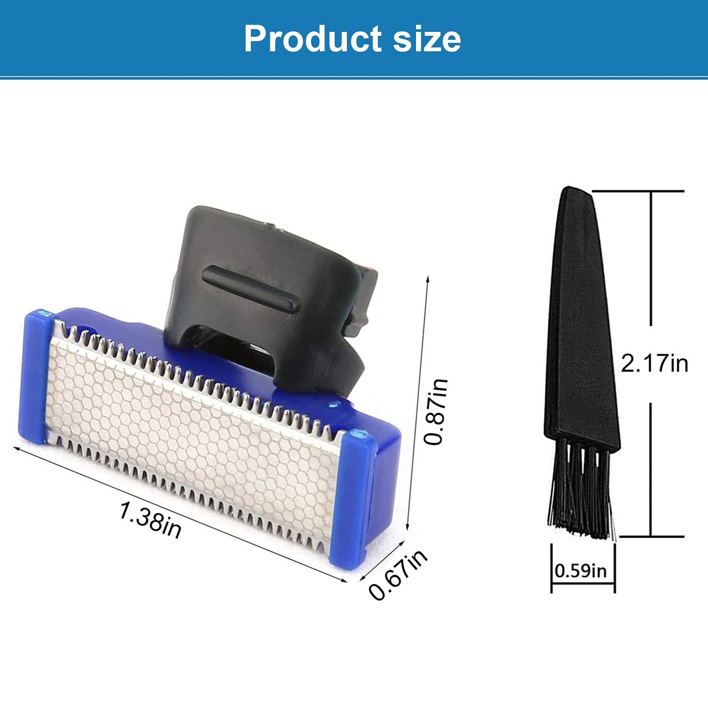 LinMei Trimmer Replacement Heads Compatible for Gen 1 Micro Touches Solo Trimmer - Set of 4 Replacement Blades & 2 Cleaning Brushes Beauty and Personal Care LinMei