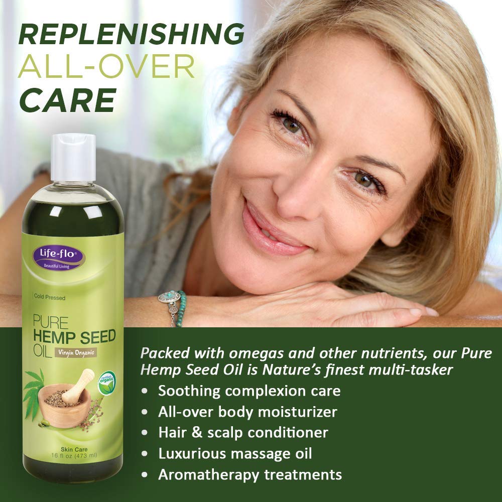 LIFE-FLO Carrier Oil 16oz (Pure Hempseed Oil)