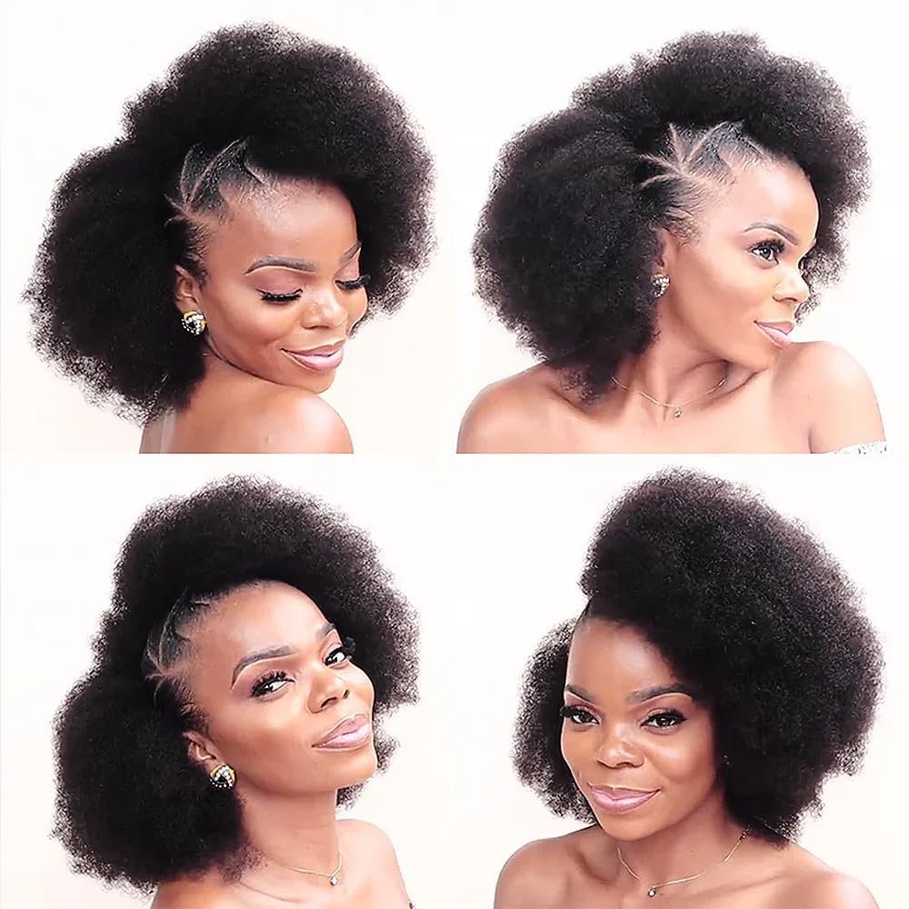 QVR Afro Kinkys Bulk Human Hair for Dreadlock Extensions Repair Locs, Dark Brown Color 14inch Spring Twist Braiding Afro Kinky Human Hair for Locks 50 Beauty and Personal Care QUEEN VIRGIN REMY