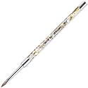 PANA 3D Kolinsky Nail Art Brush - Gold Glitter Handle, Size 4 - Acrylic Nail Art Sculpture Brush for Manicures Pedicure Salon Professional or Beginner Beauty & Personal Care PANA