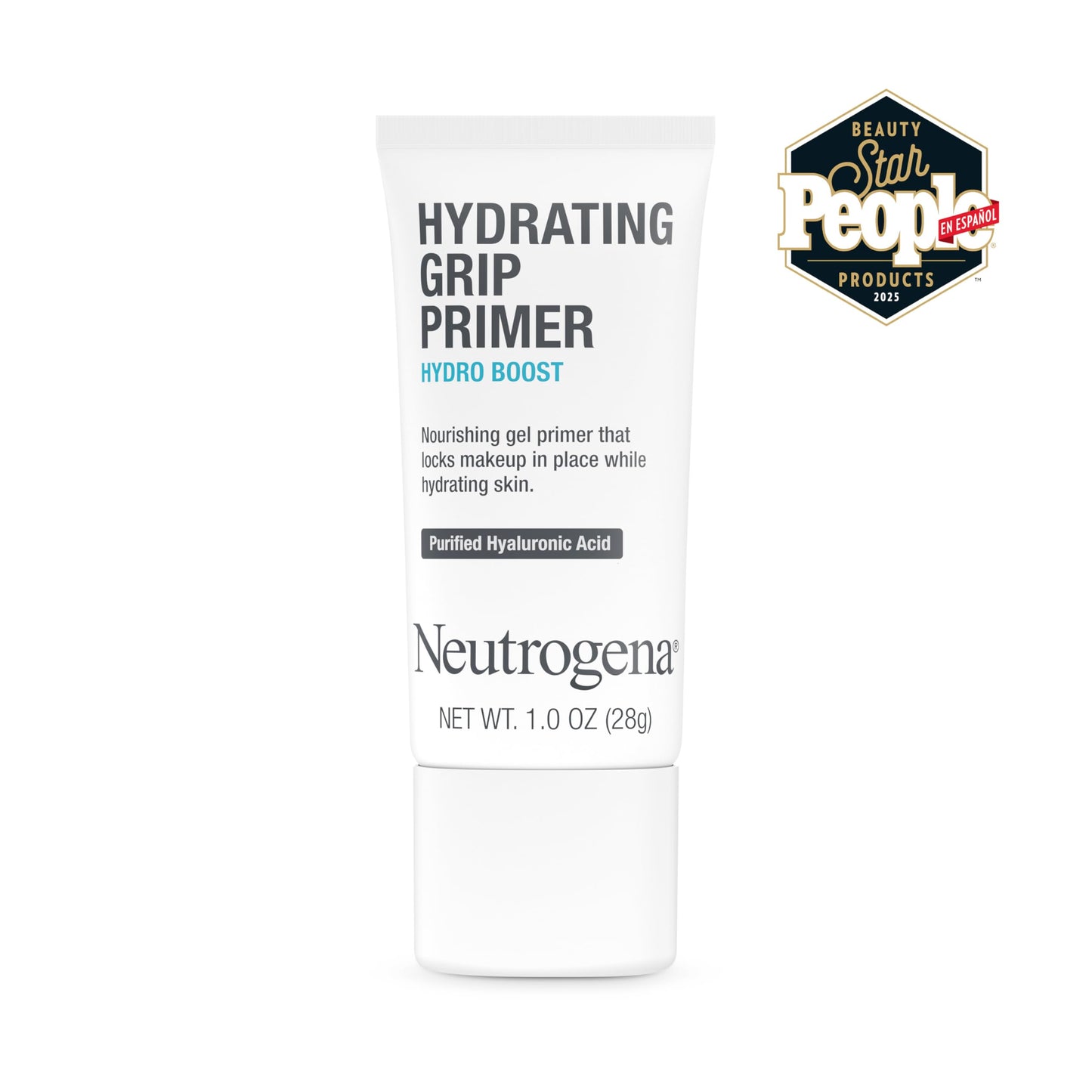 Neutrogena Hydro Boost Hydrating Grip Primer with Purified Hyaluronic Acid, Invisible Gel Face Primer Locks Makeup in Place, Extends Wear and Hydrates