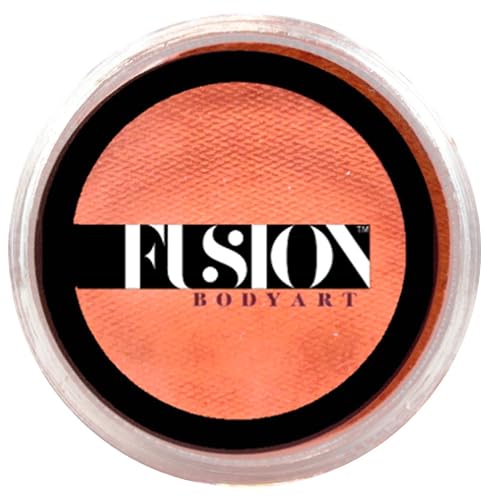 Fusion Body Art Pro Face Paint | Pearl Juicy Orange (25gm), Professional Quality Water Activated Shimmery Face and Body Paint Supplies Single Metallic