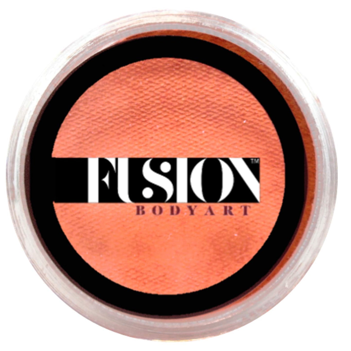 Fusion Body Art Pro Face Paint | Pearl Juicy Orange (25gm), Professional Quality Water Activated Shimmery Face and Body Paint Supplies Single Metallic