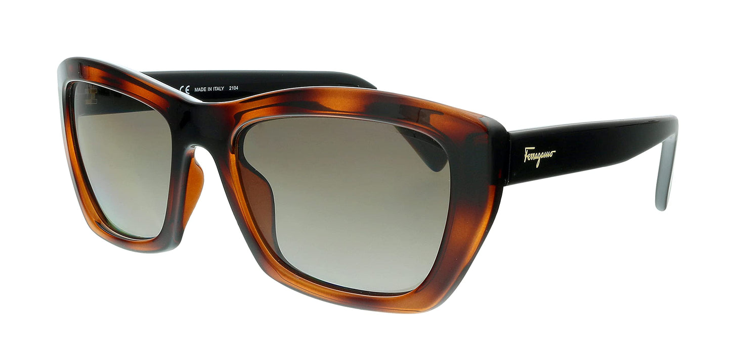 Salvatore Ferragamo SF958S 214 Tortoise Rectangle Sunglasses for Womens