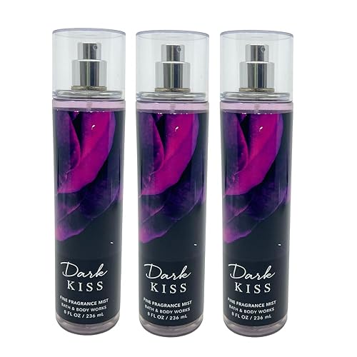 Bath & Body Works Signature Collection Dark Kiss Fine Fragrance Mist, 8 Fl Oz (3-Pack)