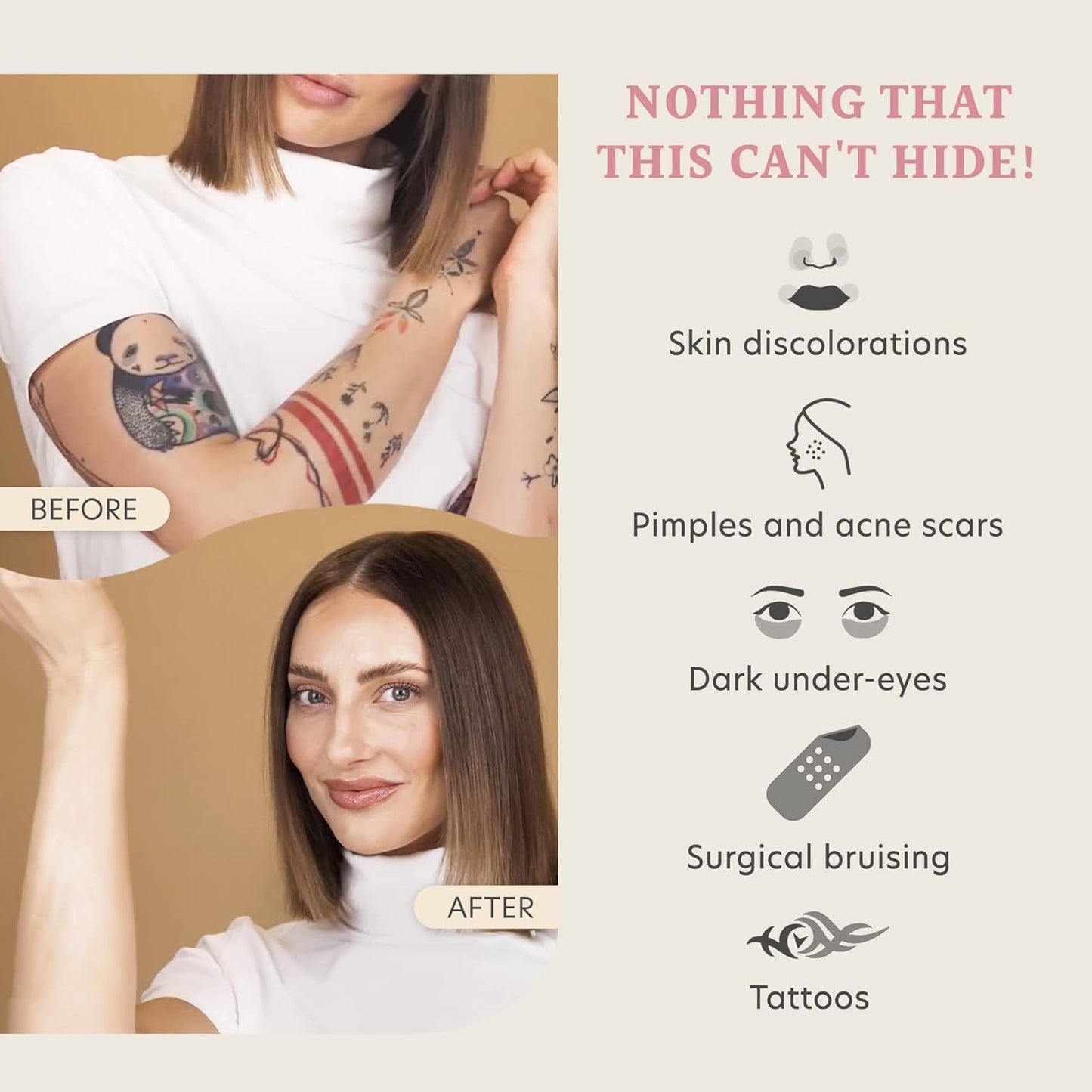 Dermacol - Full Coverage Liquid Matte Foundation, with SPF 30, Waterproof, for Oily Skin, Acne, & Under Eye Bags, Long-Lasting Makeup Products, 30g