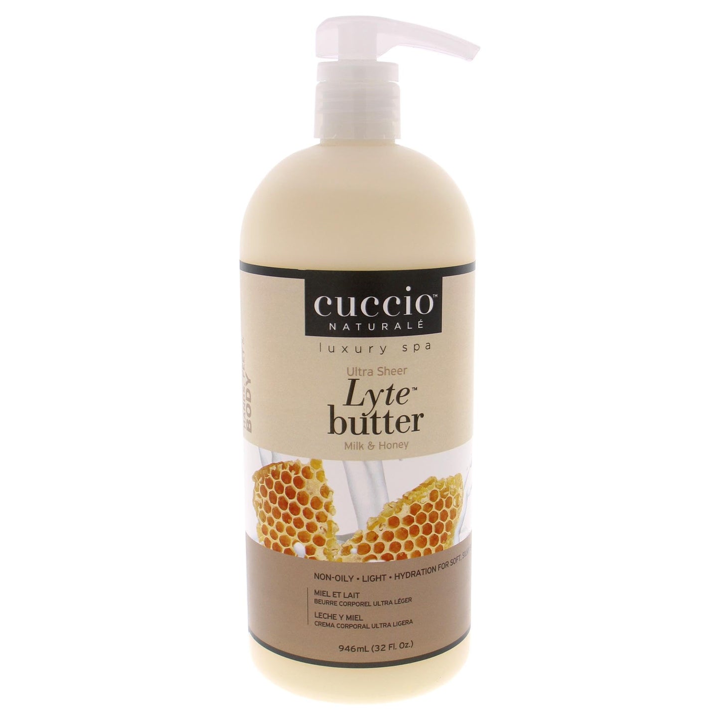 Cuccio Naturale Lyte Ultra-Sheer Body Butter - Replenishing Scented Moisturizer Cream - Deep Hydration To Repair Dry Skin - All Natural, Cruelty-Free