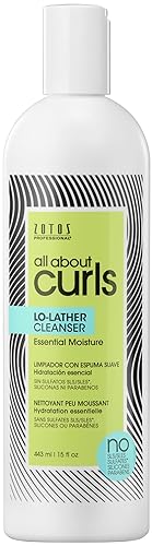 ALL ABOUT CURLS Lo-Lather Cleanser Shampoo | Essential Moisture | Gentle Cleansing | Slightly Sudsy | All Curly Hair Types | Cruelty Free | Sulfate