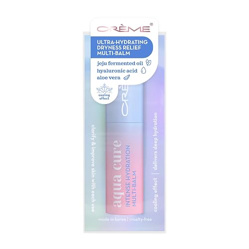 The Crème Shop AQUA CURE Intense Hydration Multi-Balm - - Makeup Primer, Moisturizer & Lip Balm - Made in Korea - Hydrating Multi-Use Stick