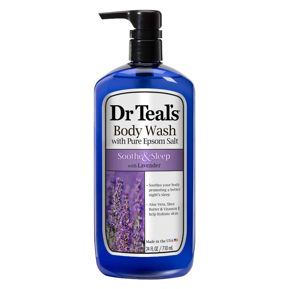 Dr Teal's Pure Epsom Salt Body Wash Soother & Moisturize With Lavender 24 oz (Pack of 5)