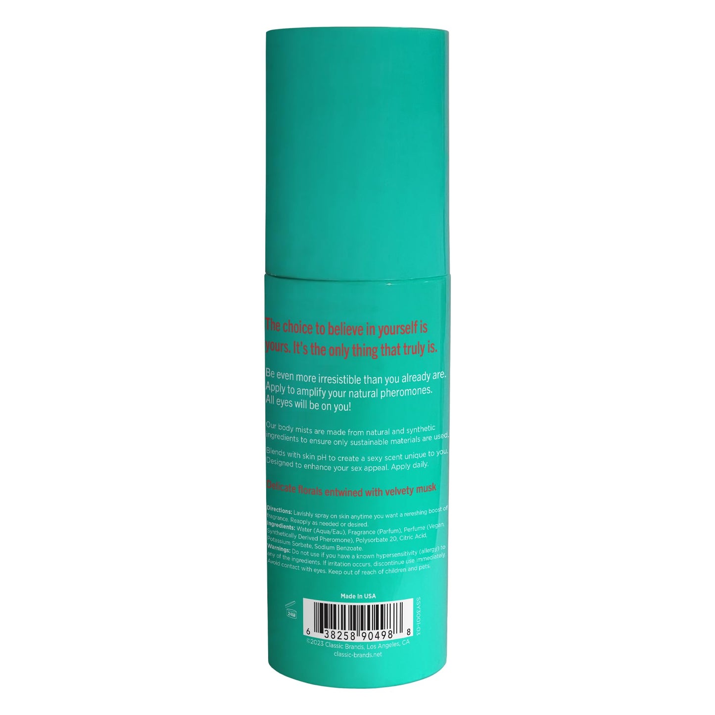 Simply Sexy Affirmations Yours Truly Pheromone Body Mist for Women - Fruity Floral Scent with Notes of Natural Fresh Lemon, Sweet Bergamot, and