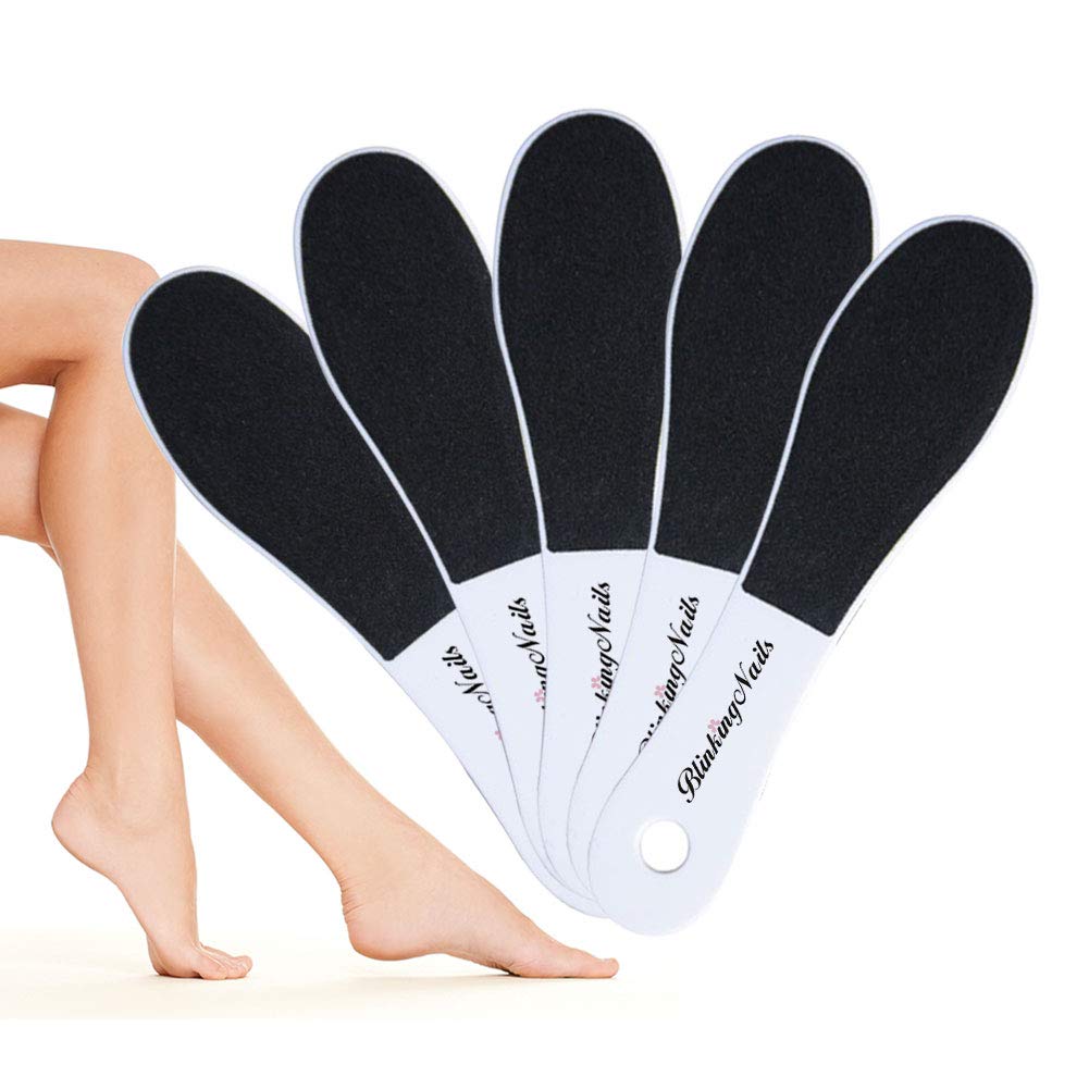 Foot File, Foot Callus Remover Professional Sandpaper Pedicure Tools Double Sided Foot Rasp File Depilation with Plastic Handle, Foot File for Dead