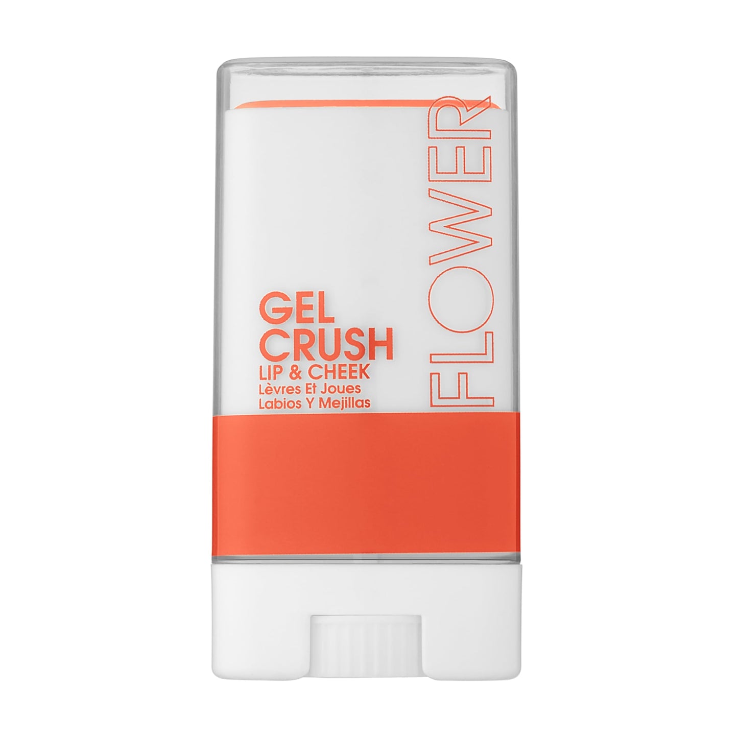FLOWER BEAUTY By Drew Barrymore Lip & Cheek Gel Crush - Cream Blush and Lips Tint in One Portable Multistick - Hydrating Burst of Color - (Citrus