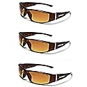 X LOOP Brown 3 PACK Anti-Glare Driving Glasses