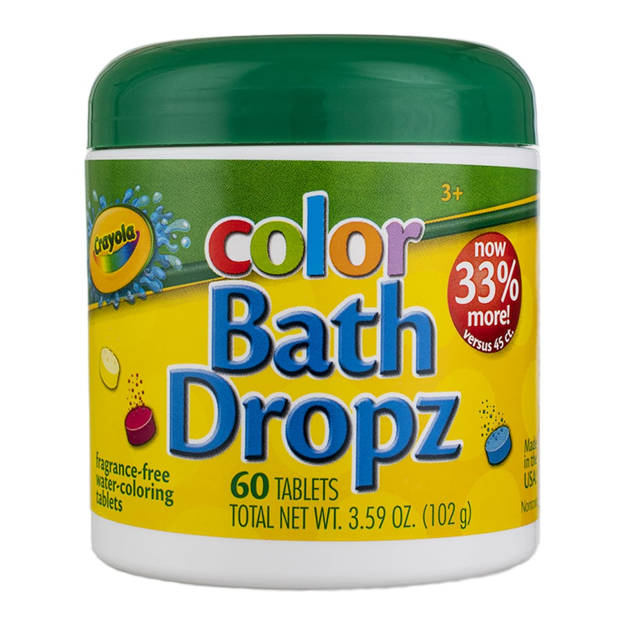 Crayola Bath Dropz 3.59 oz 60 Tablets (Pack of 2)
