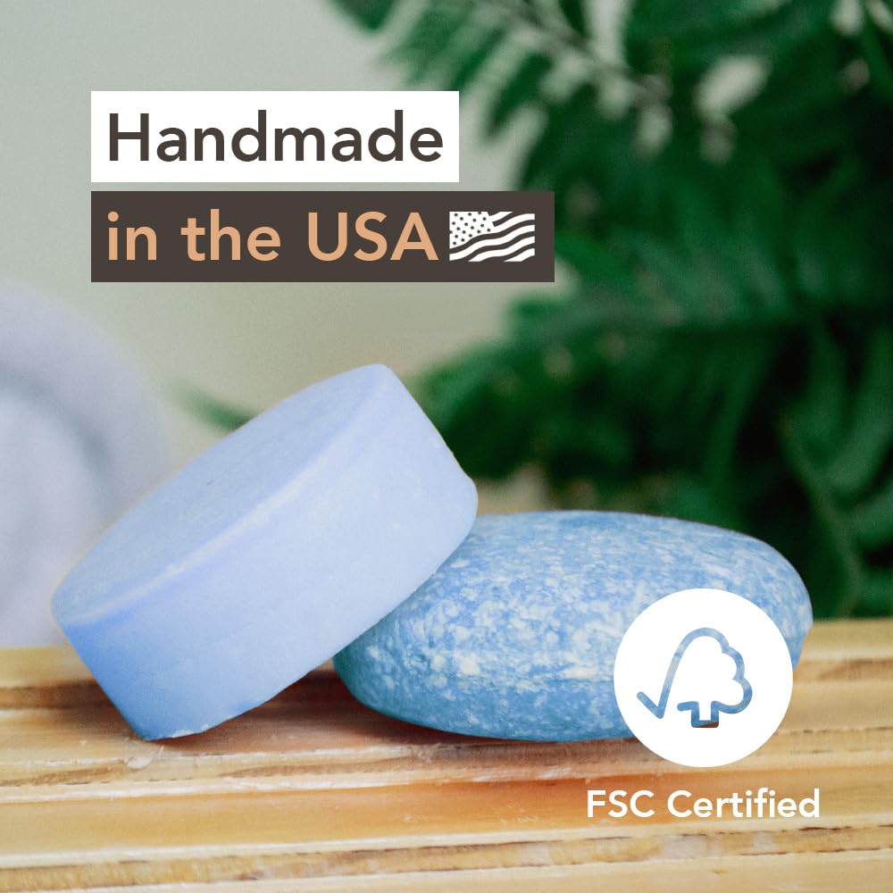 Wave Fresh Linen Shampoo & Conditioner Bar Set - Natural & Organic Moisturizing Vegan Shampoo and Conditioner Bars for Women & Men - Long-Lasting