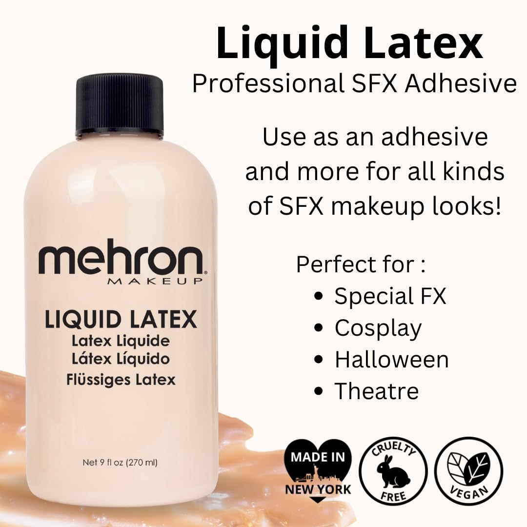 Mehron Makeup Liquid Latex (9 oz) (Light Flesh)