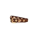 Madewell Women's Essentials Western Studded Belt, Soft Mahogany, Brown, XS