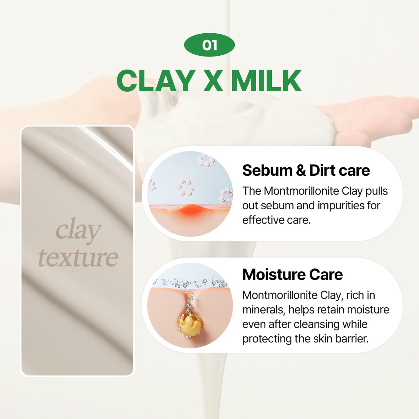 MAKE P:REM PDRN Pore Clay Cleansing Milk, Hydrating Gentle Face Wash for Sensitive Skin, Korean Face Wash, Milky Cleanser, 6.76 fl.oz. (200mL) Beauty and Personal Care MAKEP:REM