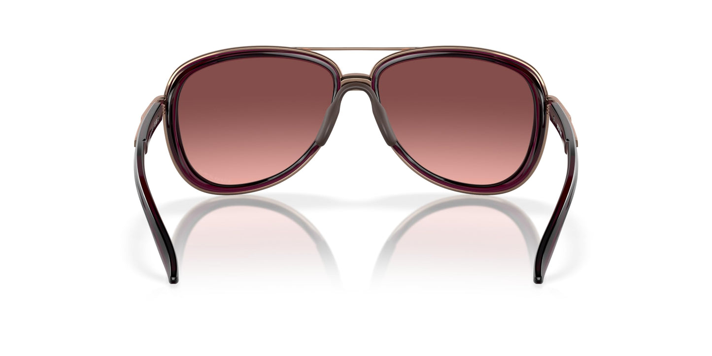 Oakley Womens OO4129 Split Time Aviator Sunglasses, Crystal Raspberry/G40 Black Gradient, 58 mm