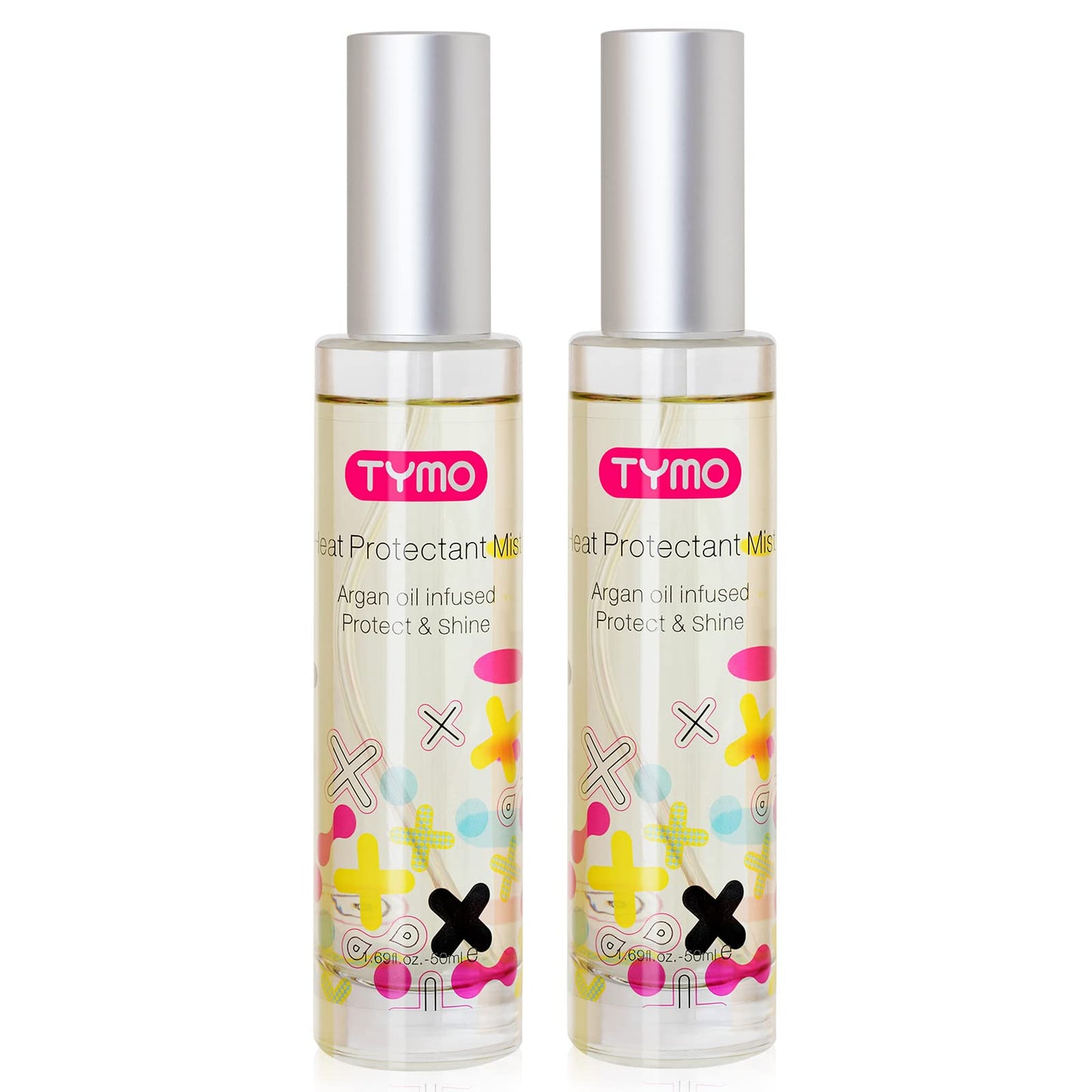 TYMO Heat Protectant for Hair with Argan Oil for Heated Styling Tools, Leave in Conditioner Spray to Smooth & Hydrate, Natural Pure Formulation