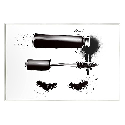 Stupell Industries Glam Mascara Lashes Makeup Wood Wall Art, Design by Alison Petrie