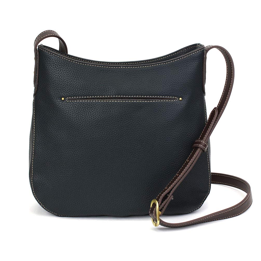 CHALA Crescent Crossbody Women Shoulder Purse with Adjustable Strap - Paw Print - navy