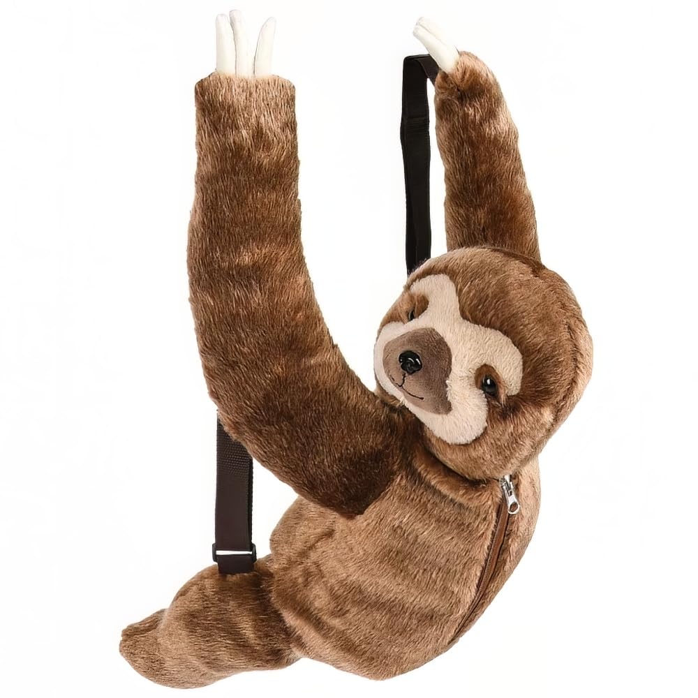 Plush Animal Childrens Travel and Adventure Backpack Bag - Sloth