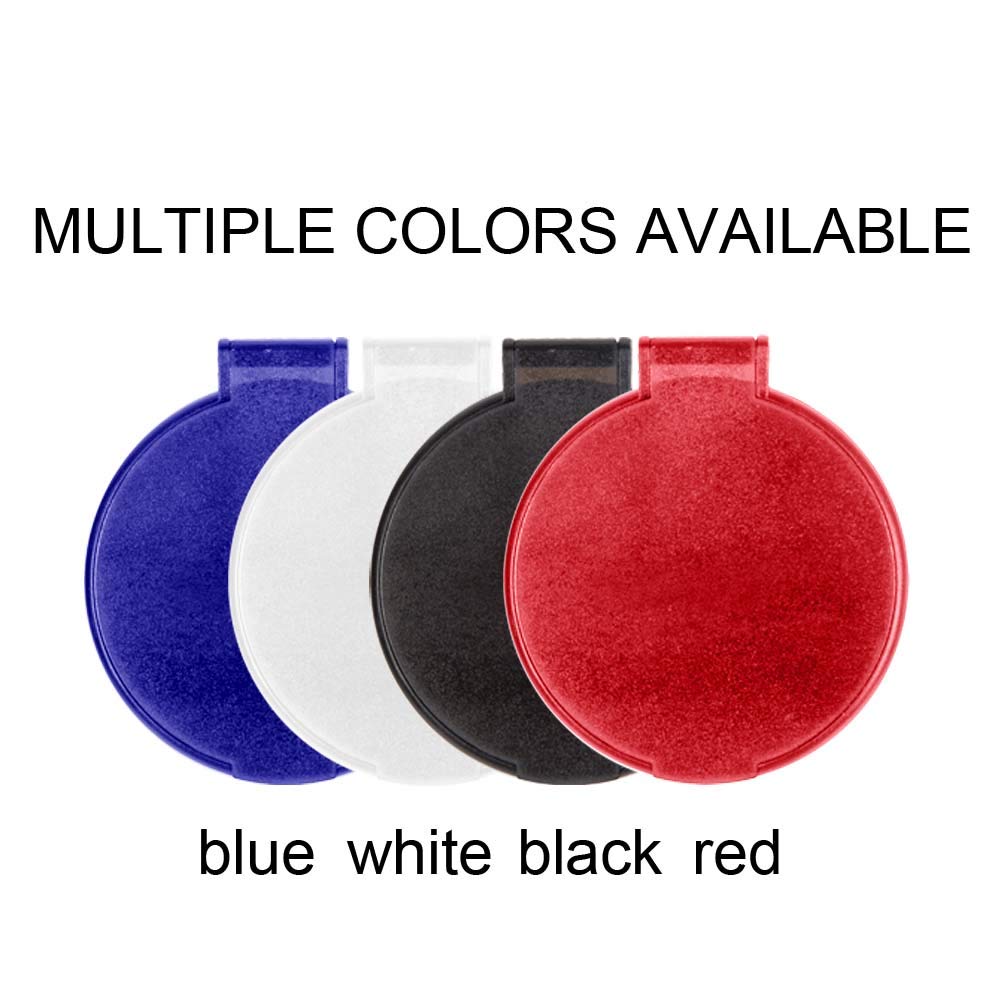 MOMIRA Compact Mirror Bulk Round Makeup Mirror for Purse, Set of 3, 2.6" L x 2.37" W (Blue)