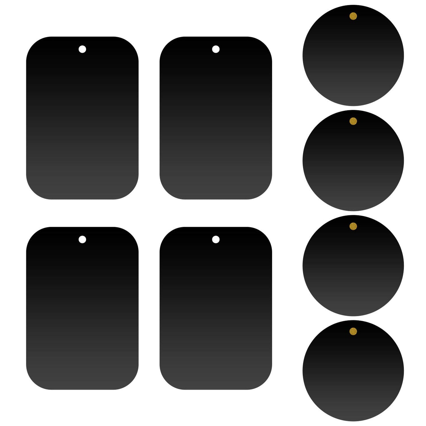 Cellet Pack of 8 Metal Plate Replacement Magnet Disk with 3M Strong Sticky Adhesive for Magnetic Cradle-Less Cup Holder, Dashboard, Windshield, CD…