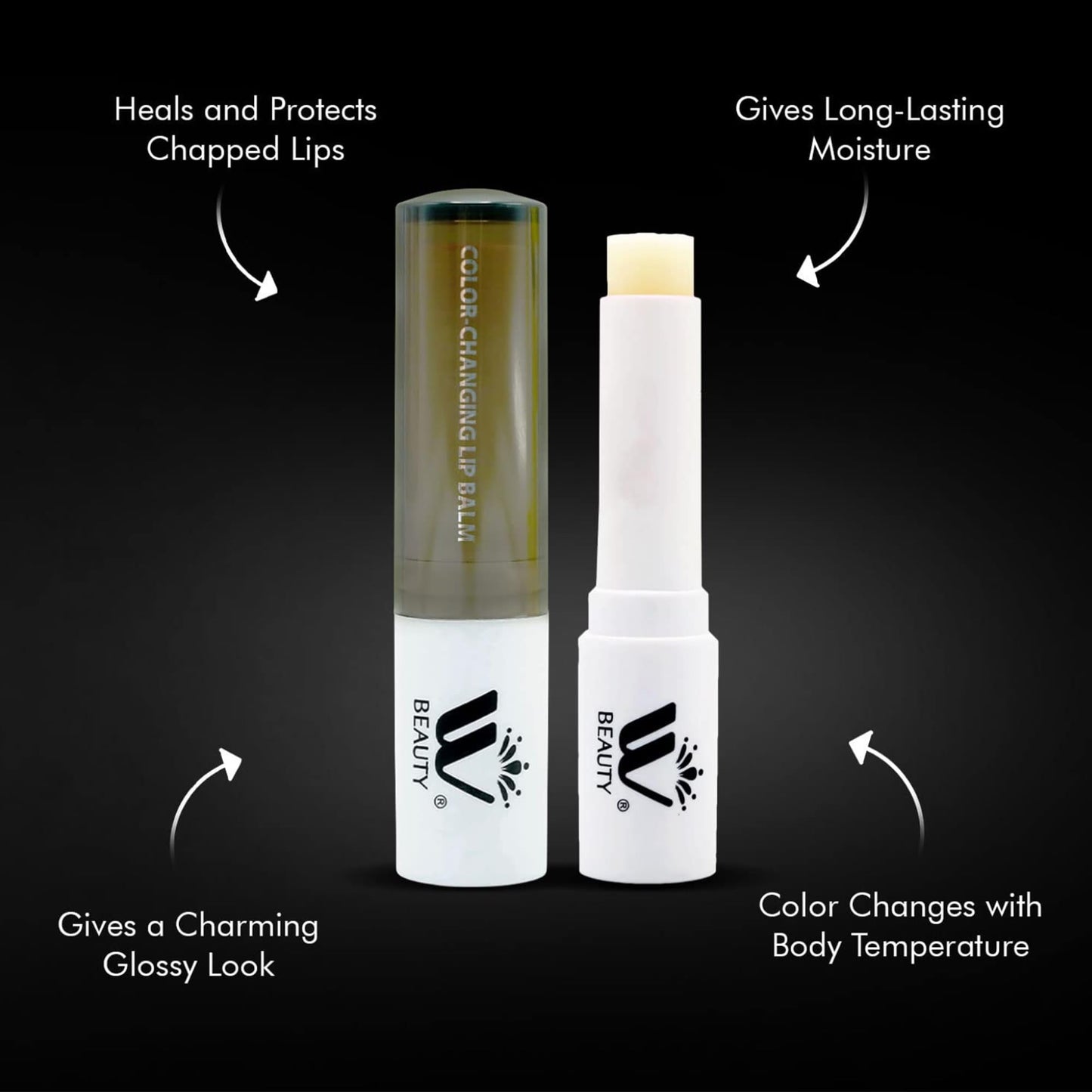 WBM Care Color Changing Lip Balm - Sustain, Repair, and Moisturize Your Lips with 3.3g of Nourishing Formula for Beautiful, Vibrant Color
