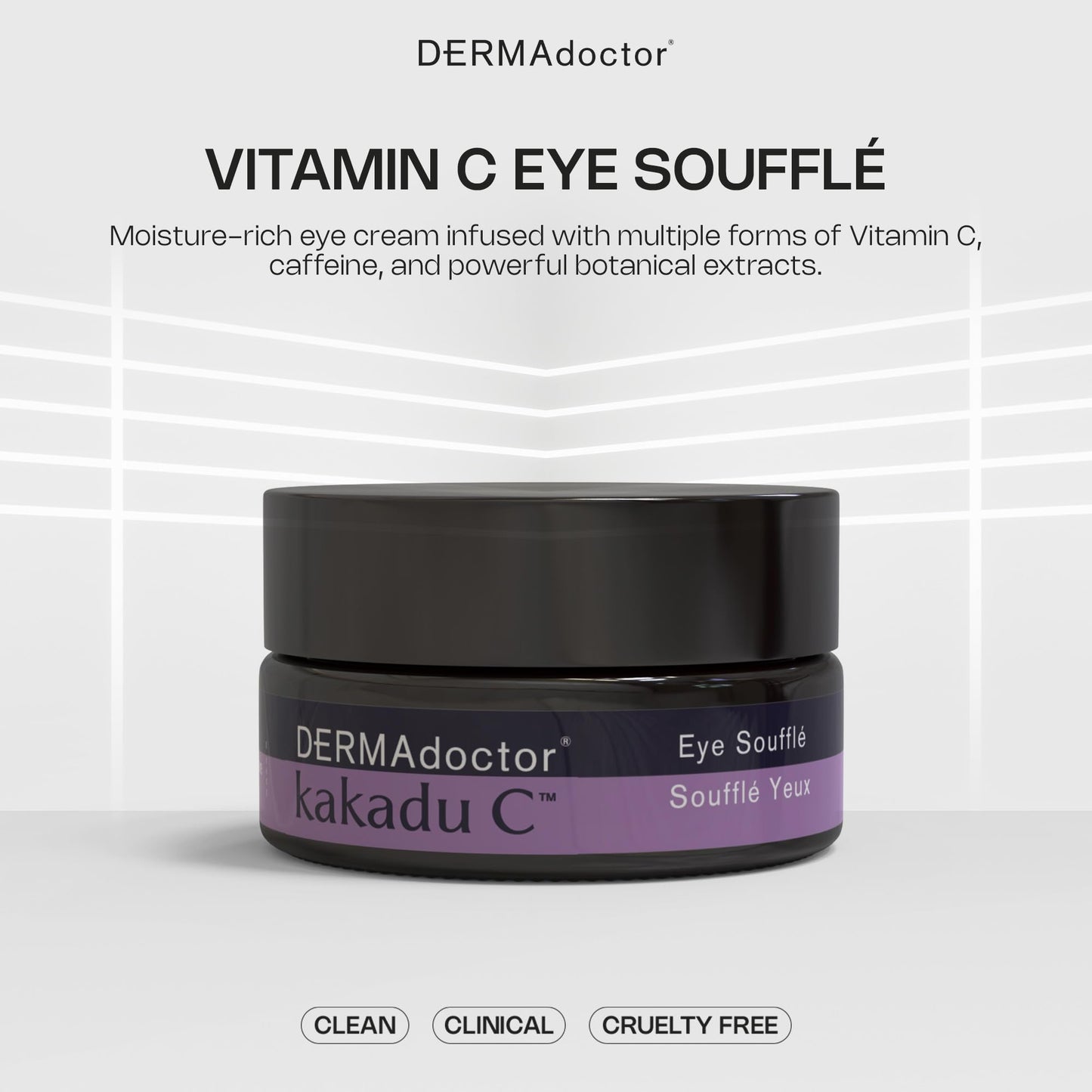 DERMAdoctor vitamin c eye cream with Vitamin E - caffeine under eye cream for Dark Circles, Puffiness, Bags, Eye Fatigue, Wrinkles & Dehydration