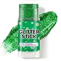 4th of July Patriotic Body Glitter Stick, Red White Blue Face Glitter Stick Makeup for Womens Body Hair Face Fourth Outfit Party Festival Football