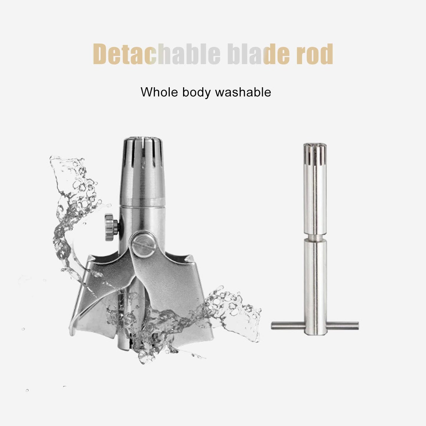 Agatige Manual Nose Hair Trimmer, 360 Degrees Rotate Stainless Steel with R Round Head Nasal Hair Trimmer Nasal Hair Cutter for Men Beauty and Personal Care Agatige