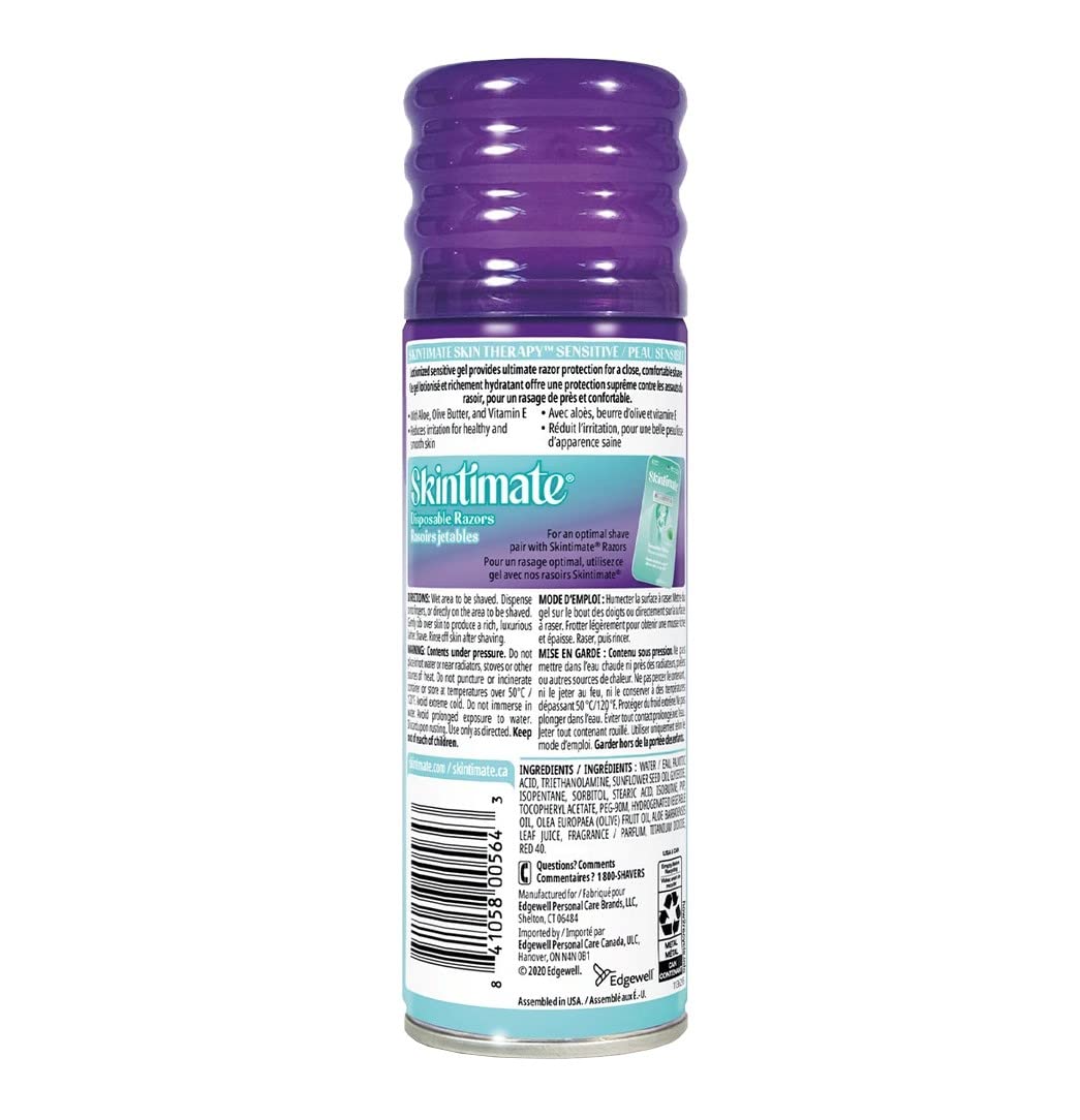 Skintimate Skintimate Skin Therapy Lotionized Shave Gel Sensitive, Sensitive 7 oz (Pack of 2) Beauty and Personal Care Skintimate