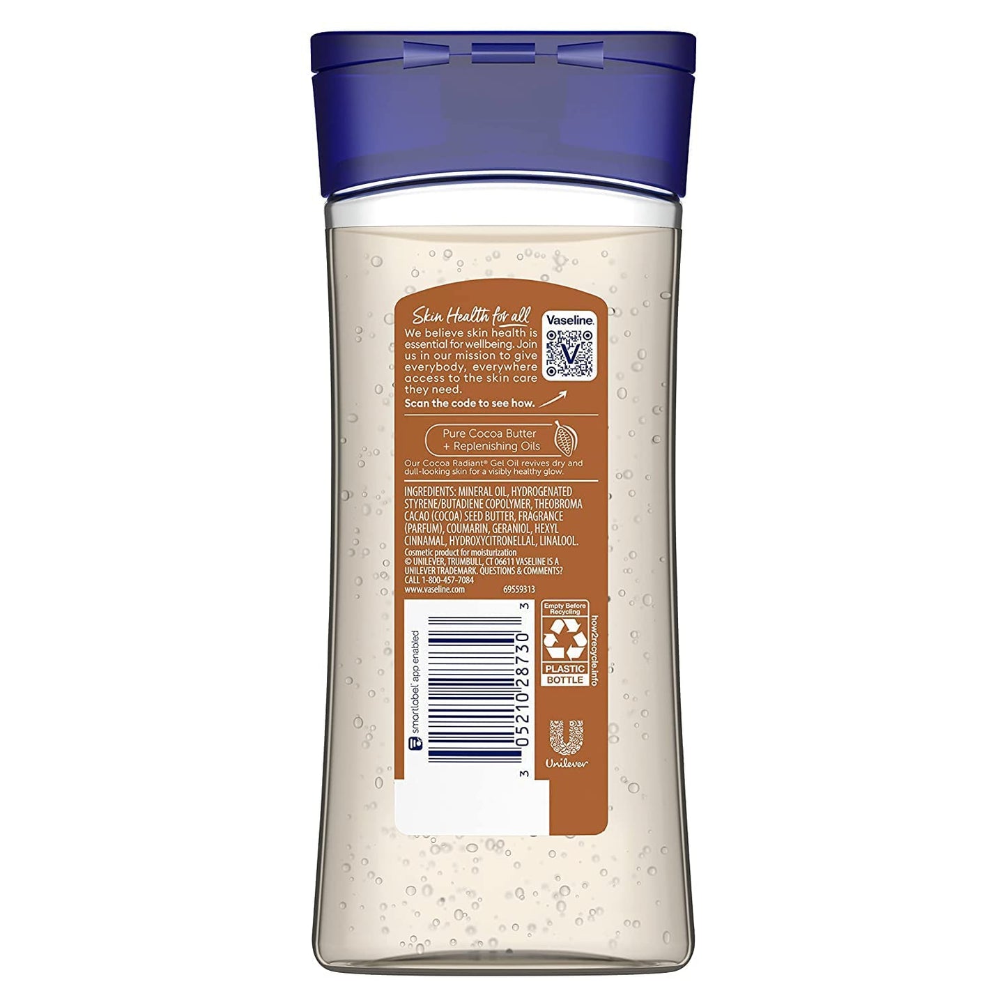 Vaseline Body Oil Vitalizing Gel Cocoa Butter 6.80 oz (Pack of 4)