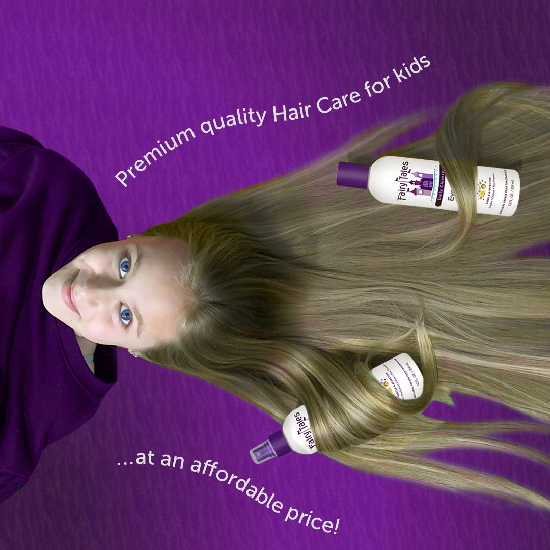 Fairy Tales Daily Cleanse Everyday Kids Shampoo + Conditioner set - Gentle Natural Defining Product, Tangle Free, Moisturizing and Hydrating, Clean +