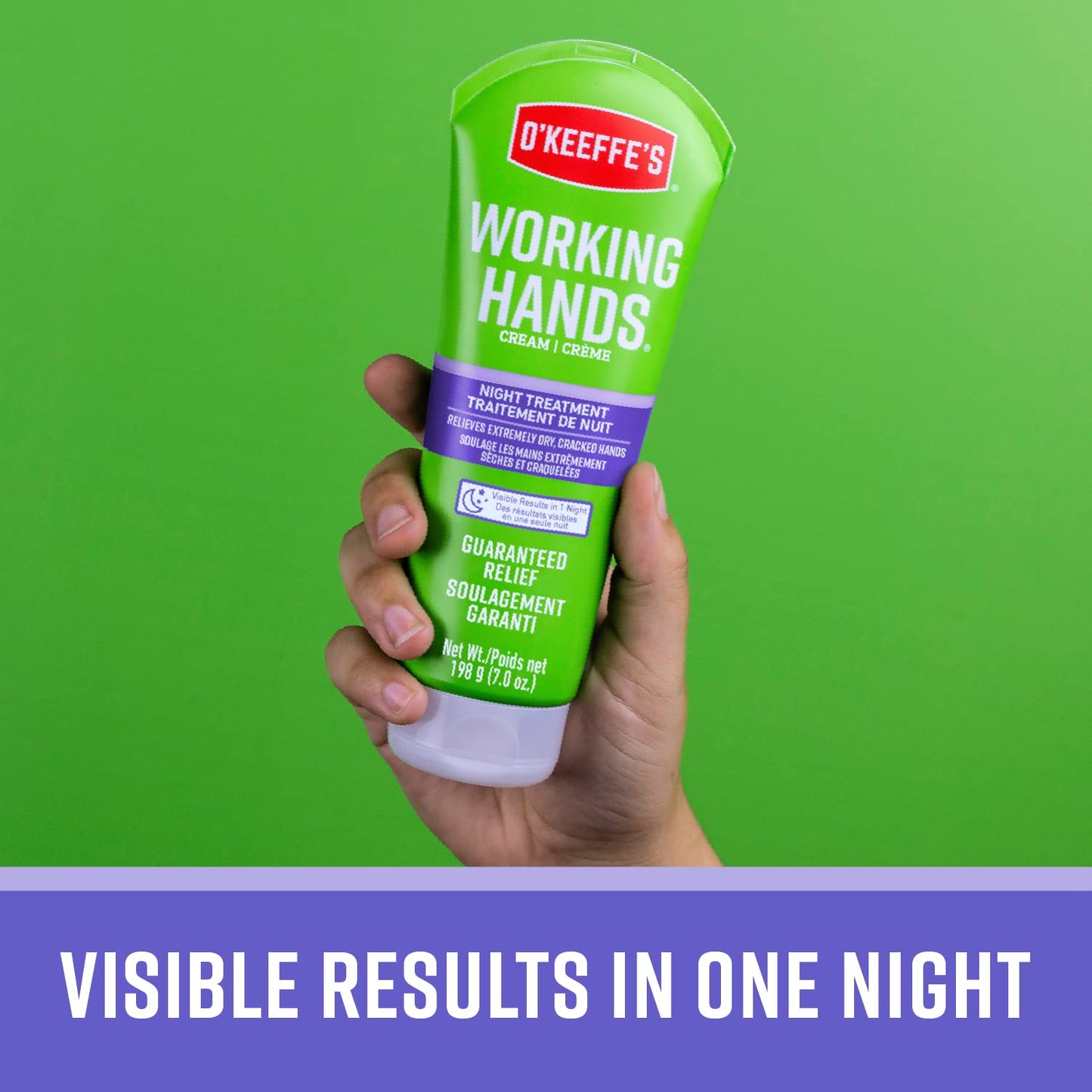 O'Keeffe's Working Hands Night Treatment Hand Cream and Healthy Feet Night Treatment Foot Cream, 7 Ounce Tube